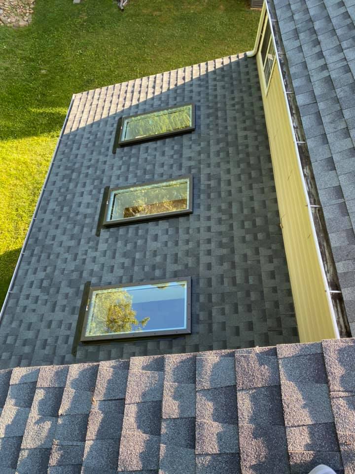 Skylight installation example by Grace Family Roofing.